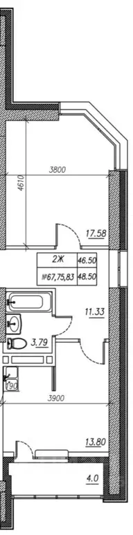 2-к кв. Приморский край, Владивосток ул. Расула Гамзатова, 5к3 (48.5 ... - Фото 0