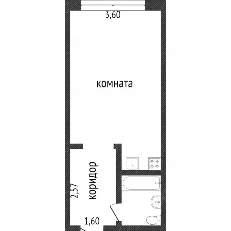 1-к кв. Красноярский край, Норильск ул. Бегичева, 39А (21.5 м) - Фото 2
