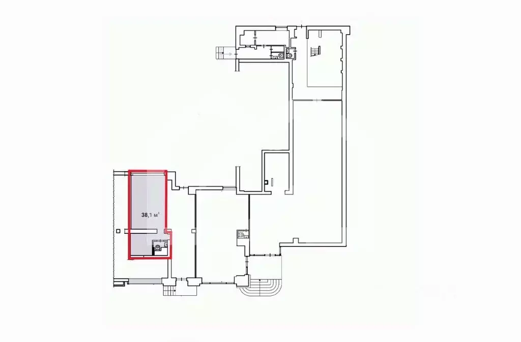 Торговая площадь в Москва Калужская пл., 1К1 (38 м) - Фото 1