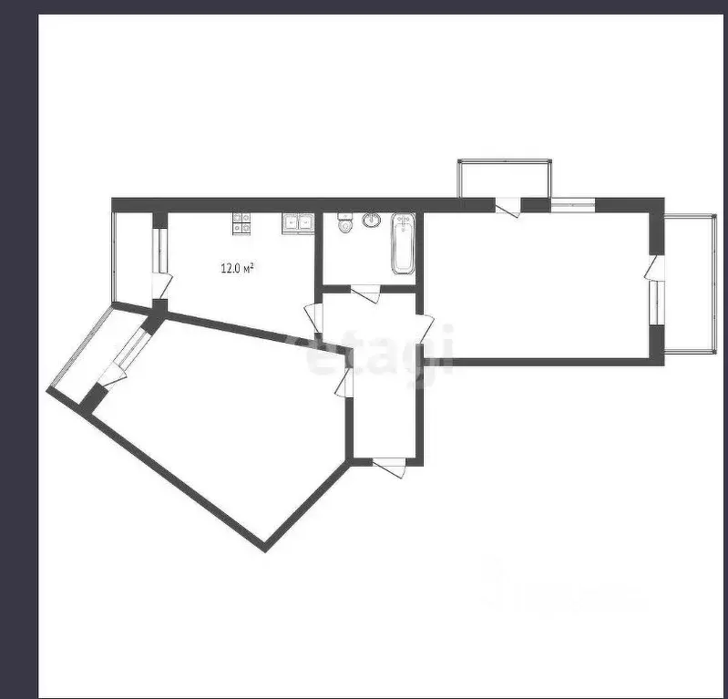 3-к кв. Забайкальский край, Чита Каштакский мкр, 2 (80.0 м) - Фото 2
