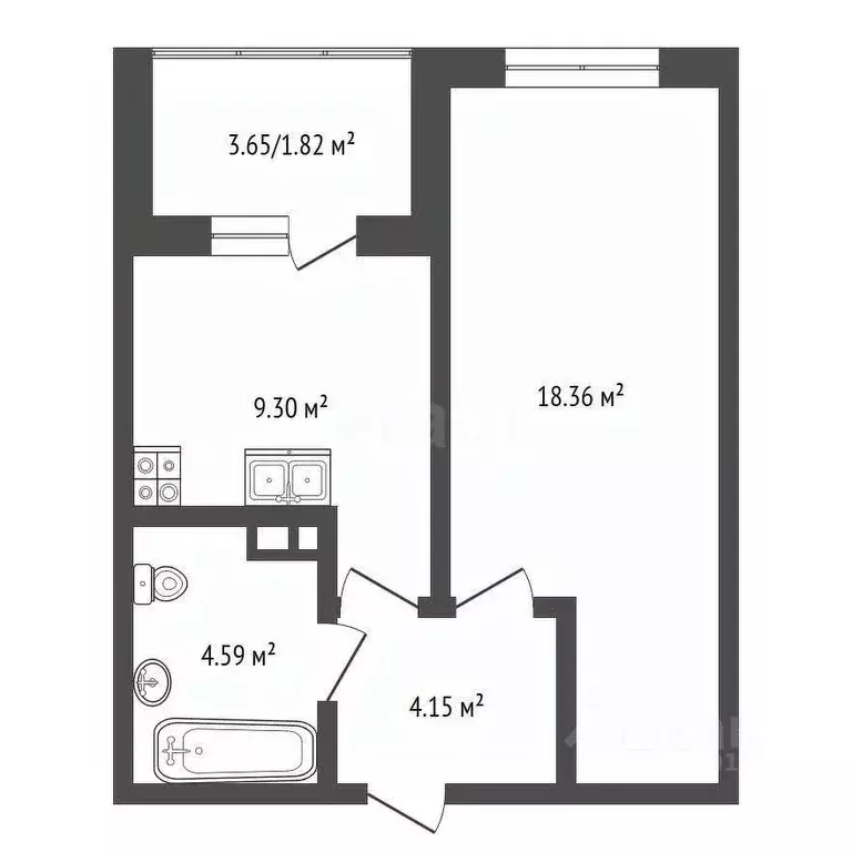 1-к кв. Самарская область, Самара просп. Карла Маркса (36.4 м) - Фото 2
