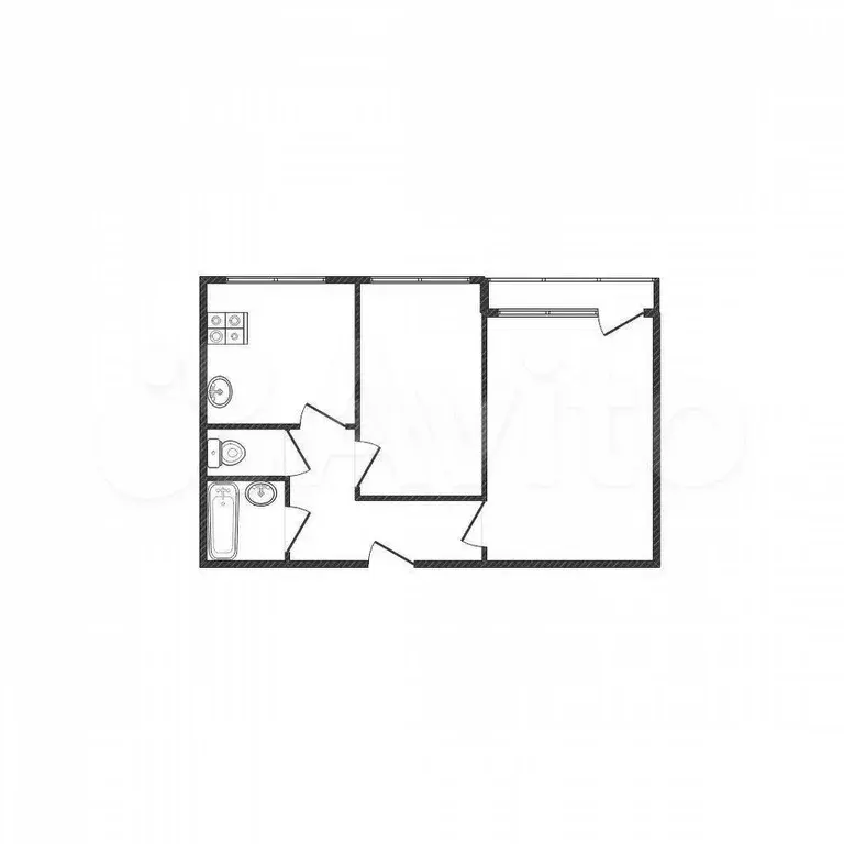2-к. квартира, 48,9 м, 3/9 эт. - Фото 0