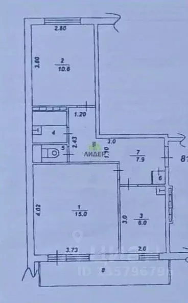 2-к кв. Башкортостан, Агидель ул. Академика Курчатова, 3А (43.3 м) - Фото 2