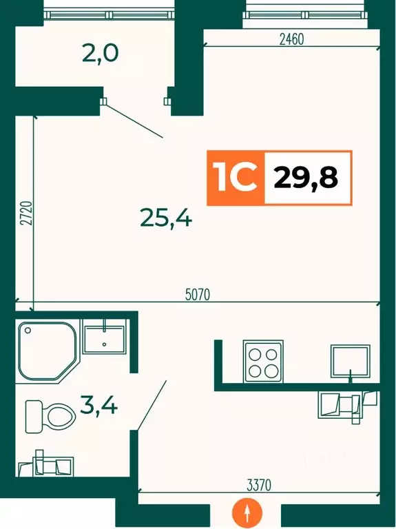 Студия Свердловская область, Екатеринбург ВИЗ жилрайон, Квартал Сюжеты ... - Фото 1