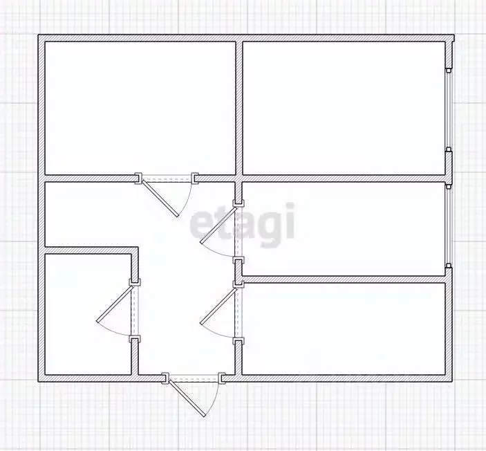 3-к кв. Костромская область, Ветлужский пгт ул. Кооперативная, 10 ... - Фото 2