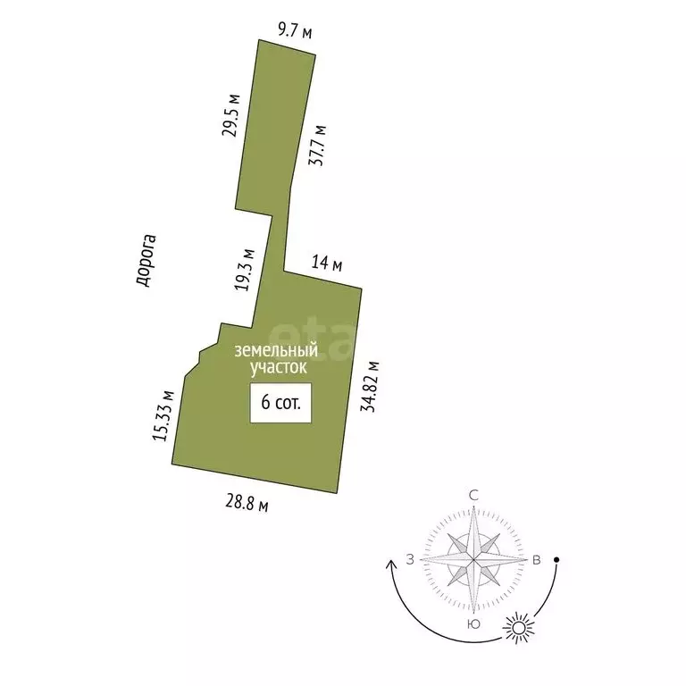 Дом в Виноградное, Садовая улица (60 м) - Фото 2