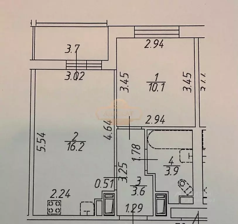 1-к кв. Санкт-Петербург дор. Торфяная, 17к4 (35.0 м) - Фото 1