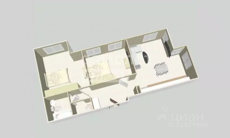 3-к кв. Москва Внуковское поселение, ул. Анны Ахматовой, 11к3 (86.0 м) - Фото 2