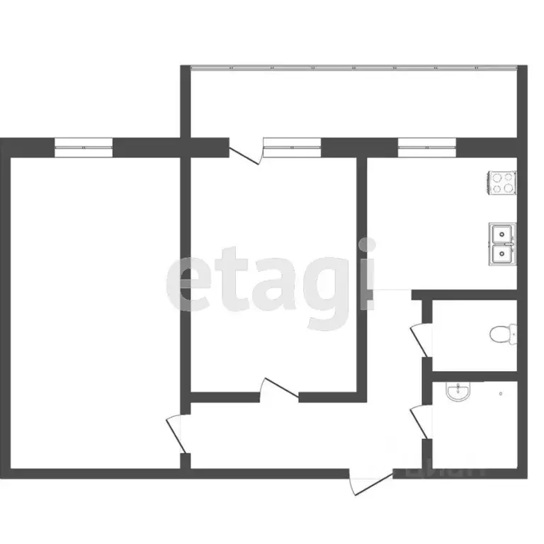 2-к кв. Тюменская область, Тюмень ул. Щербакова, 142 (46.5 м) - Фото 0