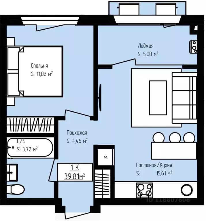 1-к кв. Дагестан, Дербент Камеллия жилой комплекс (39.81 м) - Фото 1