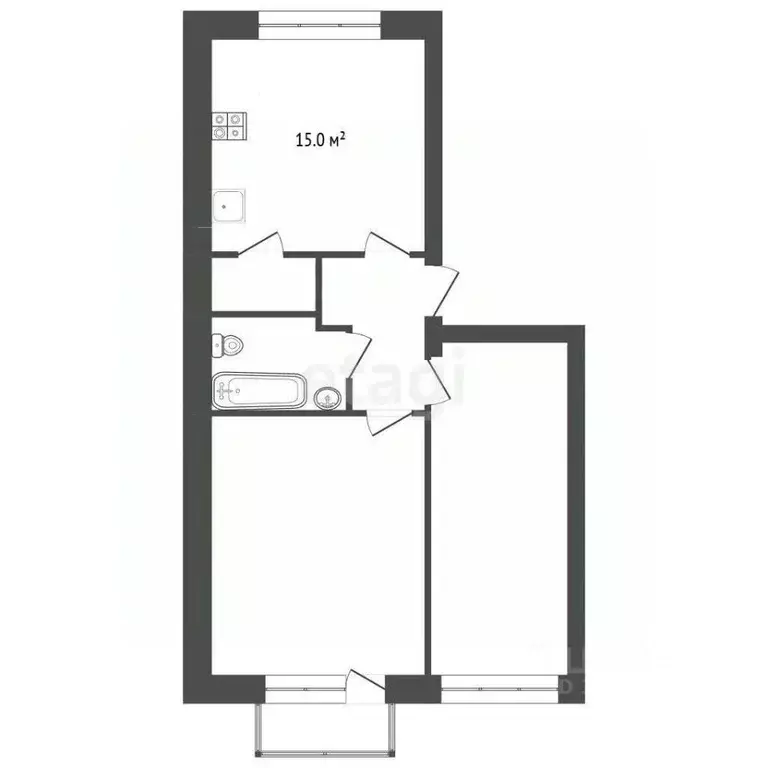 2-к кв. Ярославская область, Ярославль пос. Мирный, ул. 4-я Путевая, ... - Фото 2