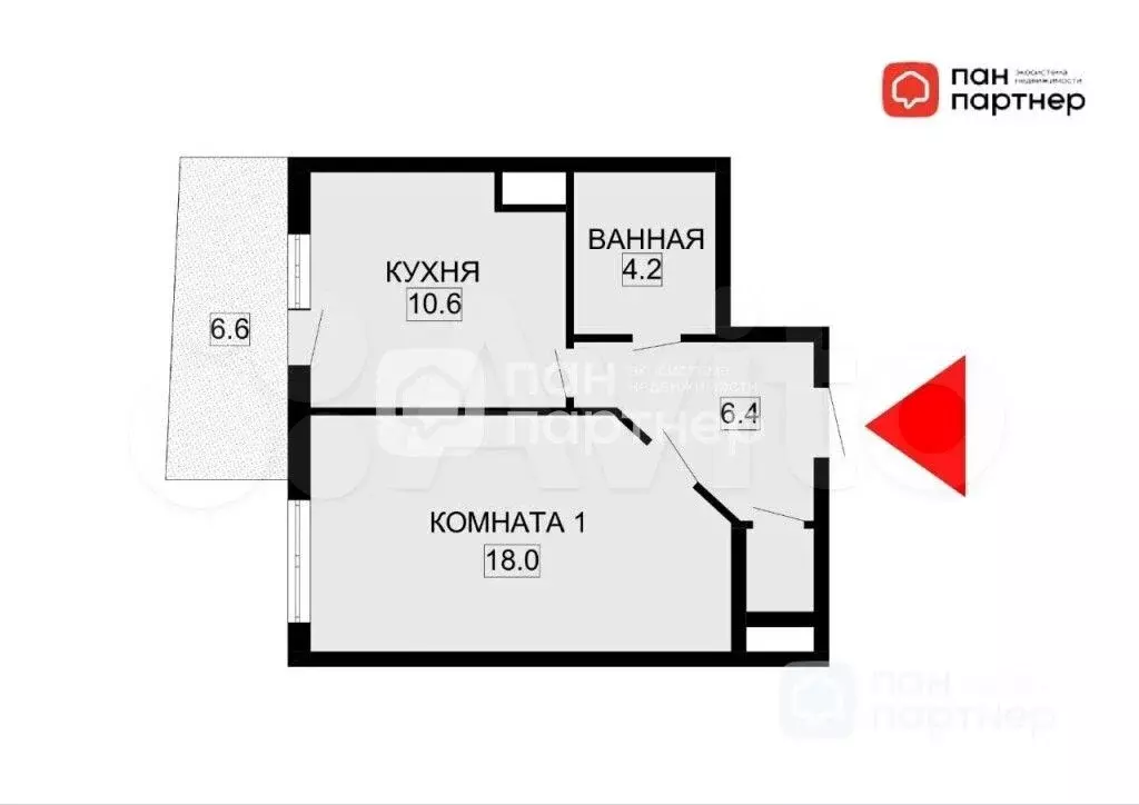 1-к. квартира, 40,7 м, 8/17 эт. - Фото 0