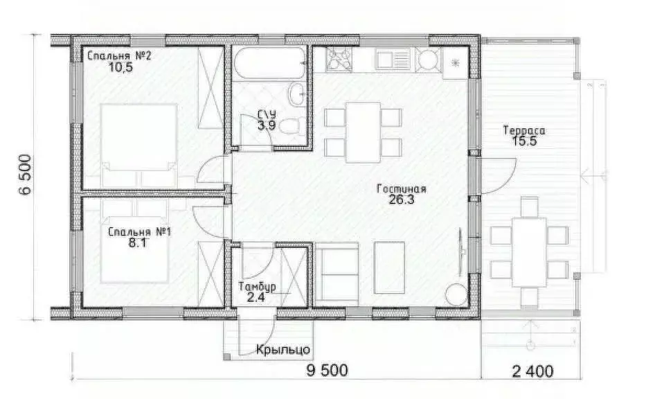 Дом в Москва Европейская долина-2 ДНП, пер. 4-й Двинский (102 м) - Фото 1