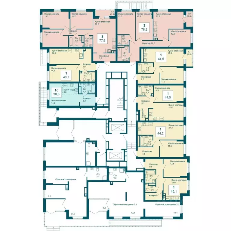 1-к кв. Свердловская область, Екатеринбург ул. 8 Марта, 197 (44.2 м) - Фото 1