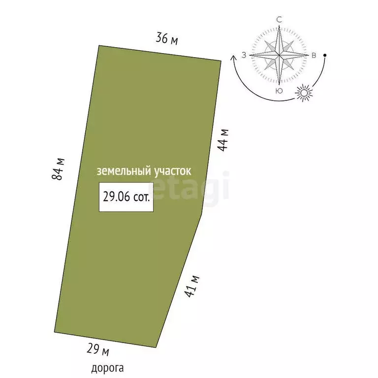 Участок в Большие Жеребцы, 63 (29.06 м) - Фото 0