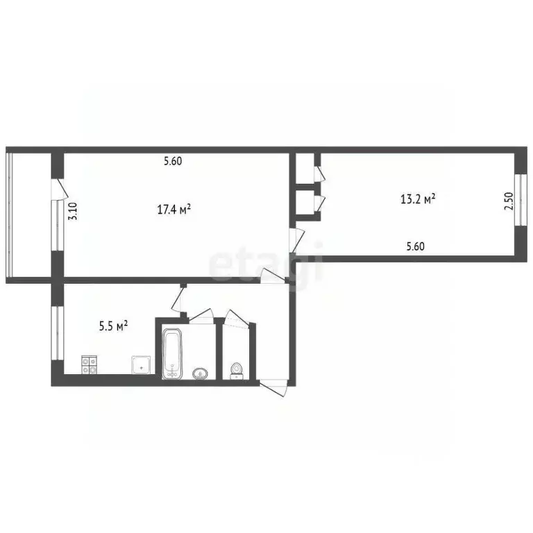 2-к кв. Камчатский край, Петропавловск-Камчатский Садовый пер., 6 ... - Фото 2