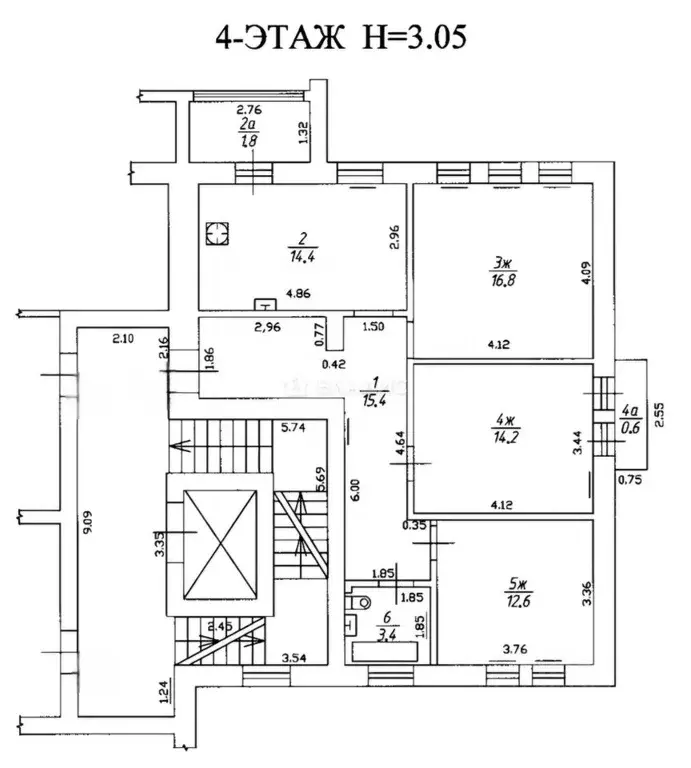 3-к кв. Калининградская область, Светлогорск Октябрьская ул., 8 (76.8 ... - Фото 2