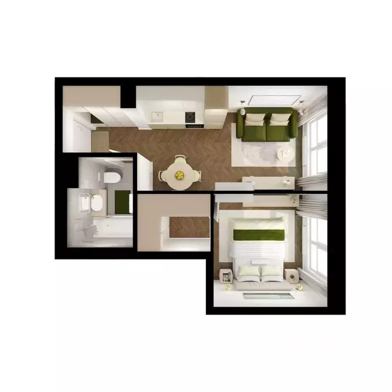 1-к кв. Москва Кавказский Бульвар 51 жилой комплекс, к3.5 (32.9 м) - Фото 2