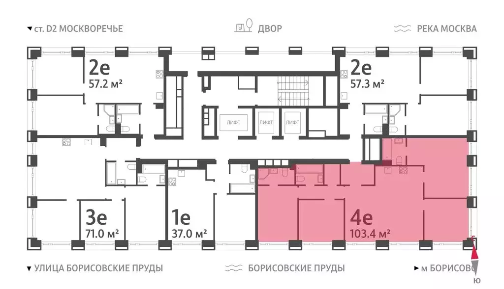 4-комнатная квартира: Москва, жилой комплекс Вэйв, 1 (103.4 м) - Фото 1