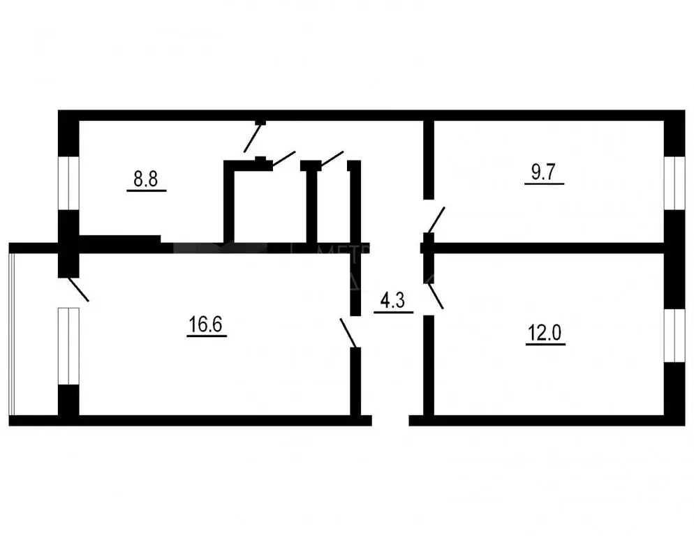 3-к кв. Тюменская область, Тюмень ул. Жуковского, 88 (60.5 м) - Фото 1