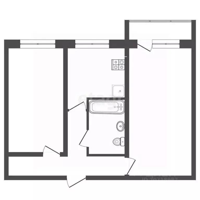 2-к кв. Камчатский край, Петропавловск-Камчатский просп. Циолковского, ... - Фото 2