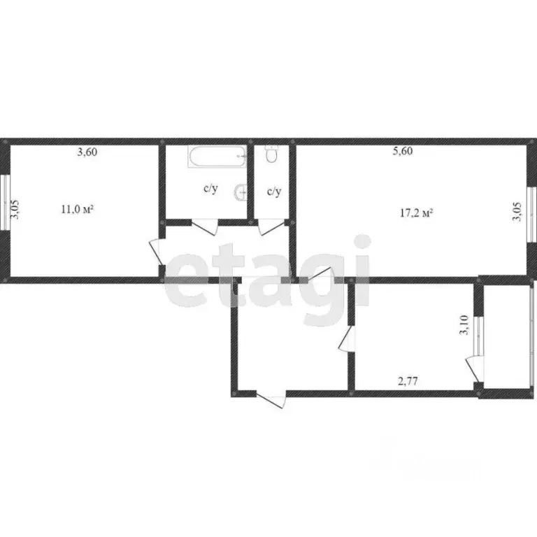 2-к кв. Тюменская область, Тобольск 10-й мкр,  (54.1 м) - Фото 2
