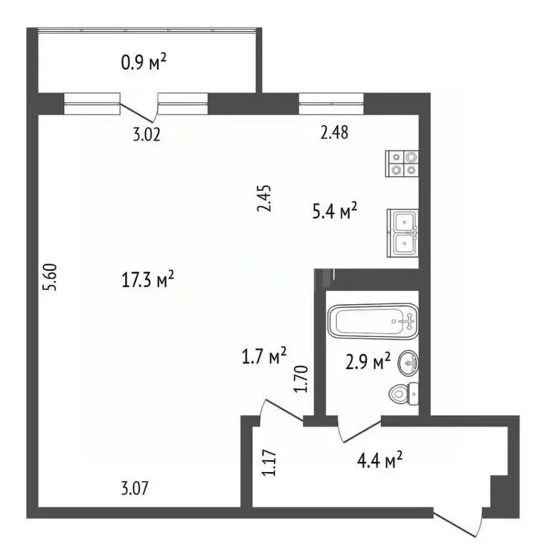 1-к кв. Крым, Керчь ул. Горького, 27 (31.7 м) - Фото 1