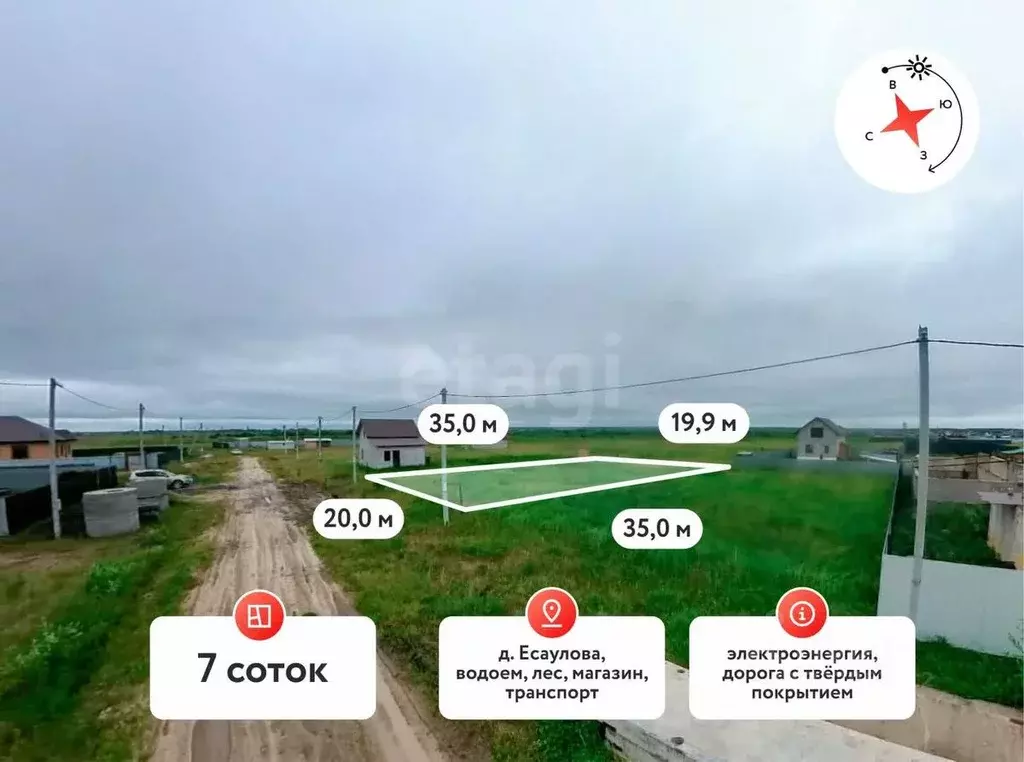 Участок в Тюменская область, Тюменский муниципальный округ, д. ... - Фото 1