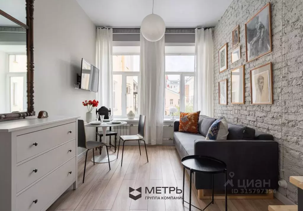 Студия Санкт-Петербург ул. Некрасова, 17 (22.1 м) - Фото 1