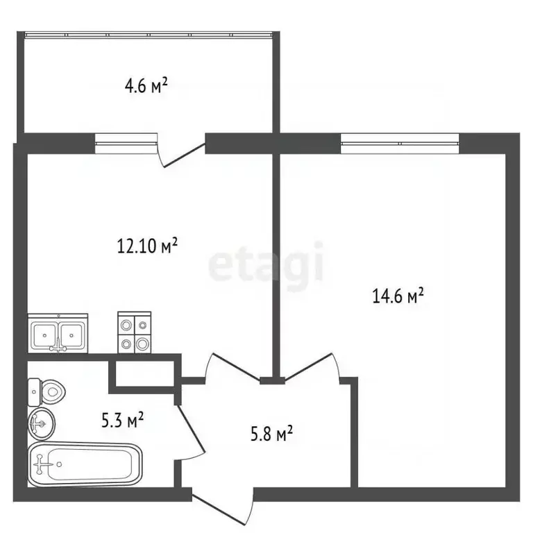 1-к кв. Санкт-Петербург Черниговская ул., 13к2 (38.3 м) - Фото 1