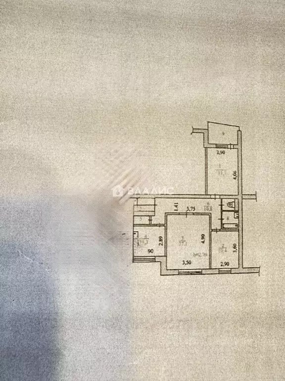 3-к кв. Пензенская область, Пенза ул. Антонова, 5 (63.3 м) - Фото 2