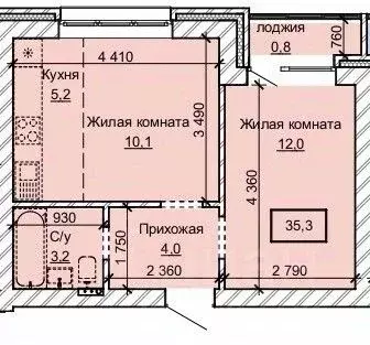 2-к кв. Алтайский край, Барнаул ул. Анатолия (35.3 м) - Фото 1