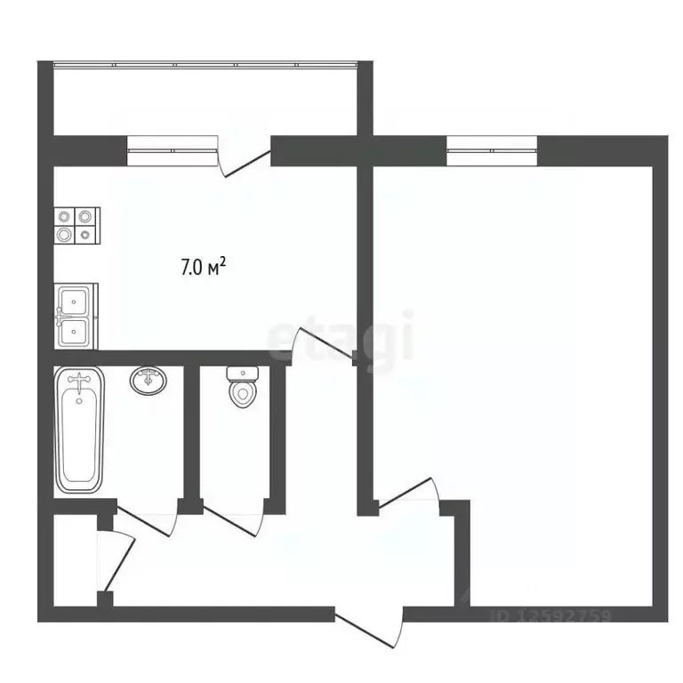 1-к кв. Тамбовская область, Тамбов Полынковская ул., 57 (30.6 м) - Фото 1