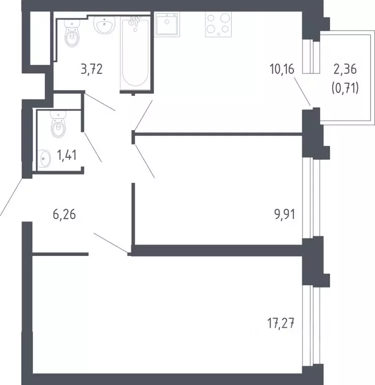 2-к кв. Сахалинская область, Корсаков Сердце Сахалина жилой комплекс ... - Фото 1