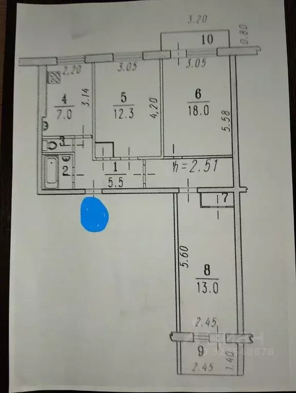 3-к кв. Омская область, Омск просп. Мира, 92 (62.5 м) - Фото 2