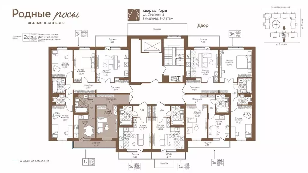 1-комнатная квартира: село Фролы, ЖК Родные Росы (35.4 м) - Фото 2