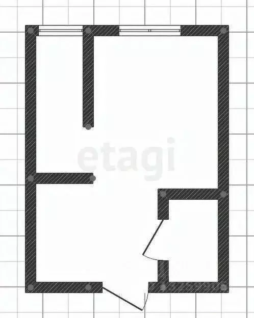Студия Липецкая область, Липецк ул. Циолковского, 7/1 (18.7 м) - Фото 1