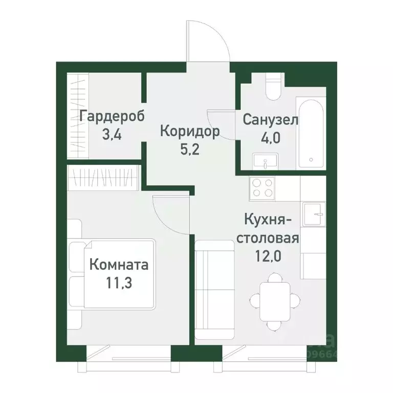 1-к кв. Челябинская область, Челябинский городской округ, пос. ... - Фото 0