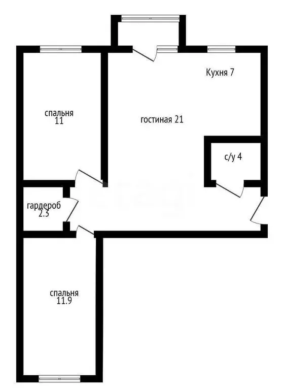 3-комнатная квартира: Краснодар, улица Гагарина, 139 (58.2 м) - Фото 1