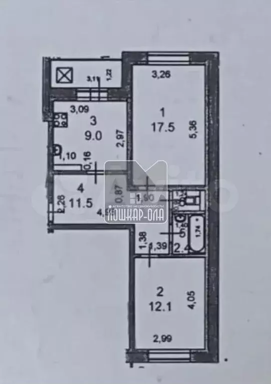 2-к. квартира, 58 м, 1/9 эт. - Фото 0