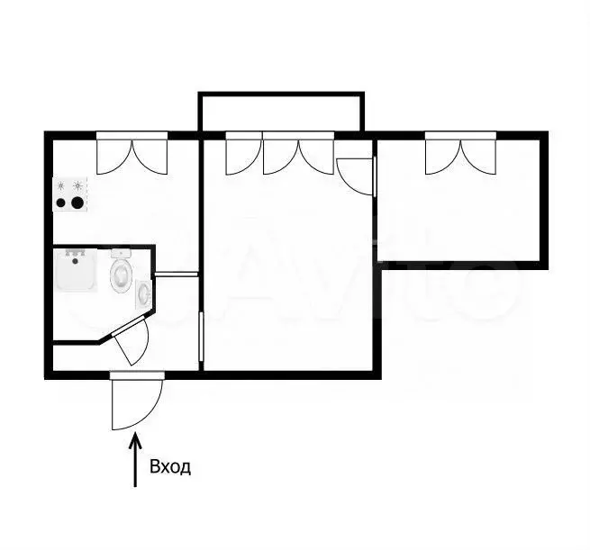 2-к. квартира, 36 м, 5/5 эт. - Фото 0