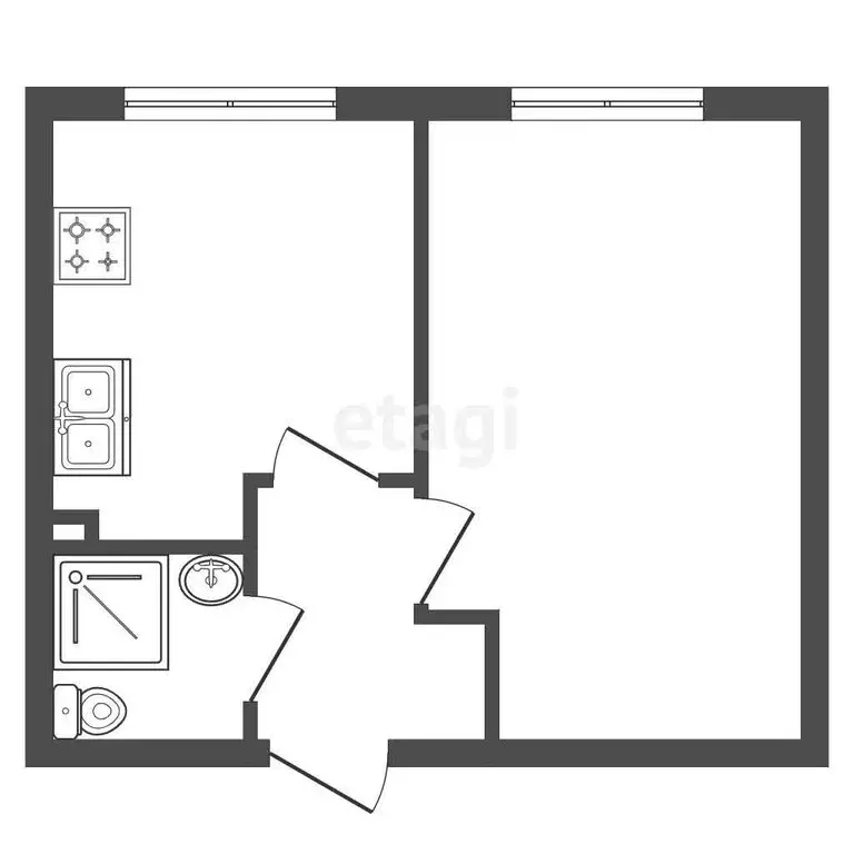 1-комнатная квартира: деревня Малое Верево, улица Кутышева, 9Ак2 (32.1 ... - Фото 1