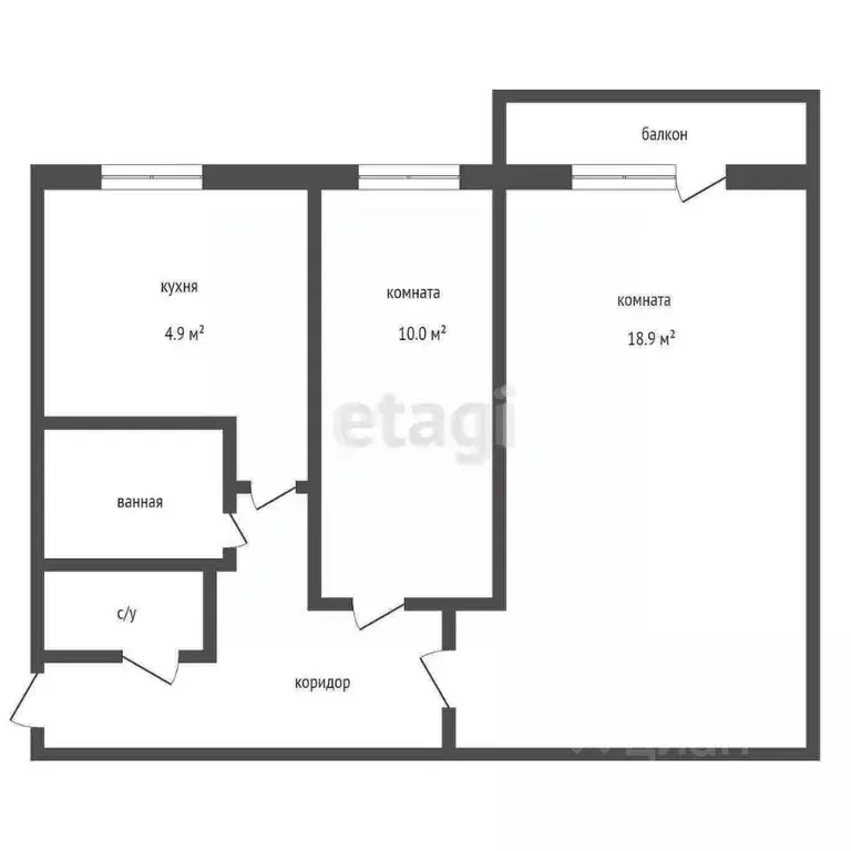 2-к кв. Липецкая область, Липецк просп. Мира, 11А (44.0 м) - Фото 1