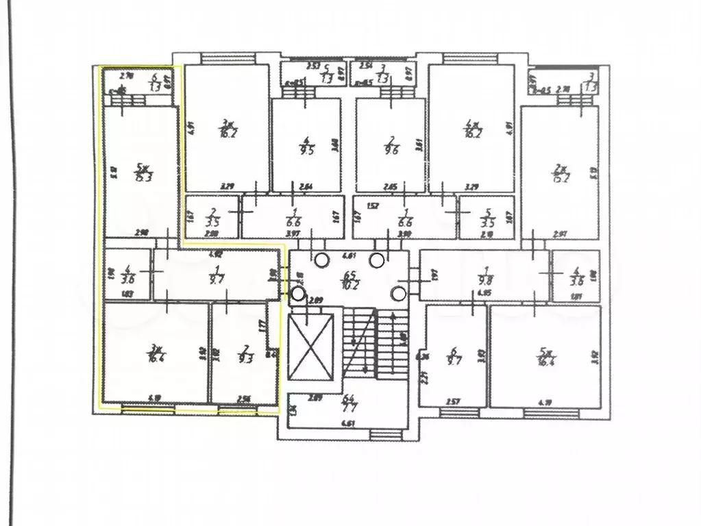 8-к. квартира, 57 м, 3/8 эт. - Фото 0