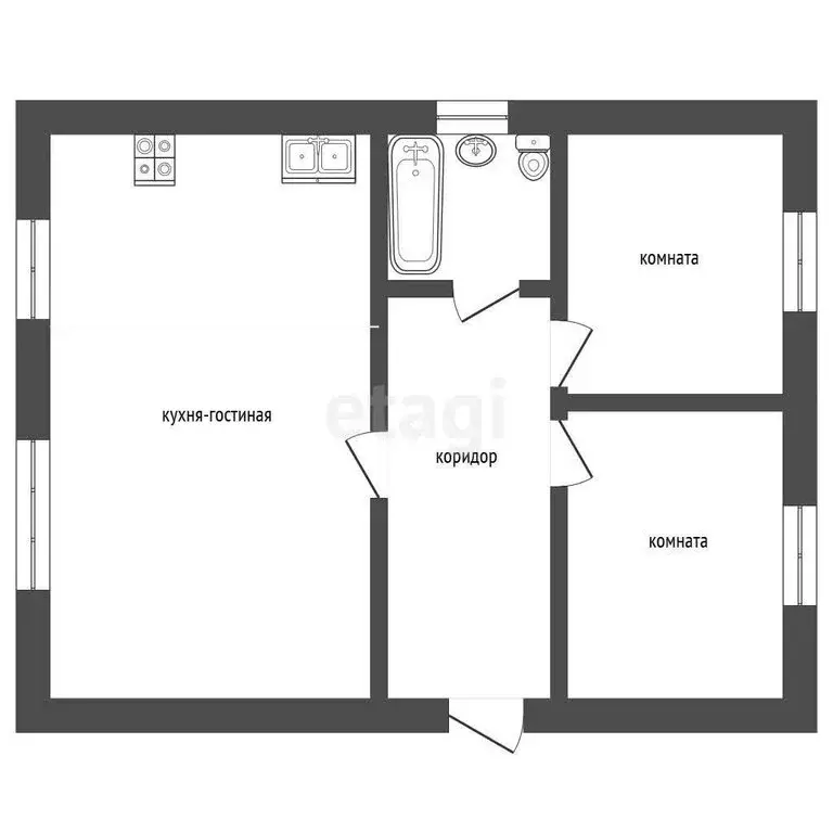 Дом в село Хомутинино, Садовая улица (79.3 м) - Фото 1