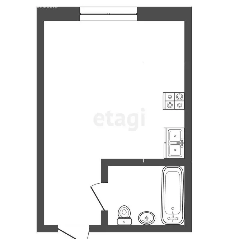 Квартира-студия: Новый Уренгой, микрорайон Лимбяяха, микрорайон ... - Фото 1