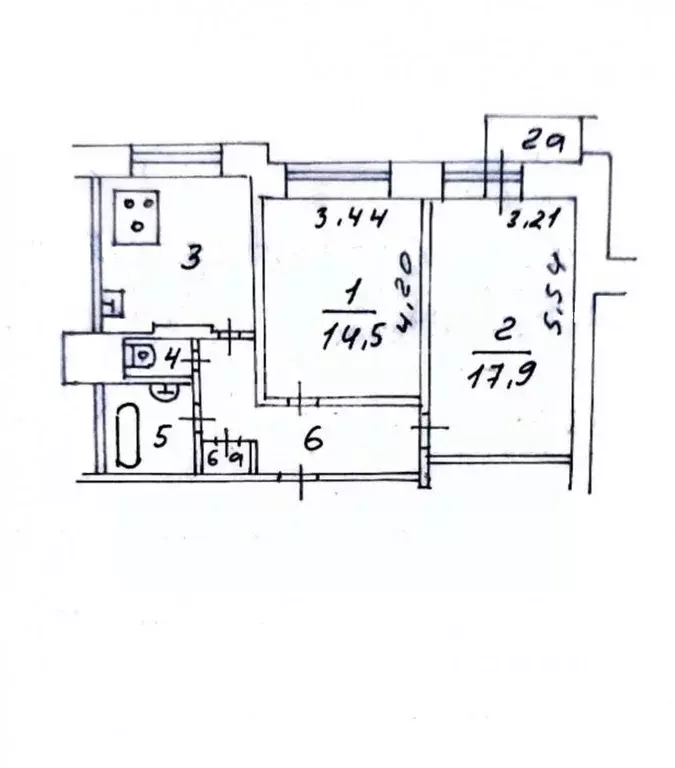 2-к кв. Москва ул. Ивана Бабушкина, 3 (53.7 м) - Фото 2