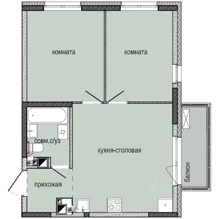 2-к кв. Удмуртия, Ижевск Культбаза жилрайон, 8-й мкр, Ежевика жилой ... - Фото 0
