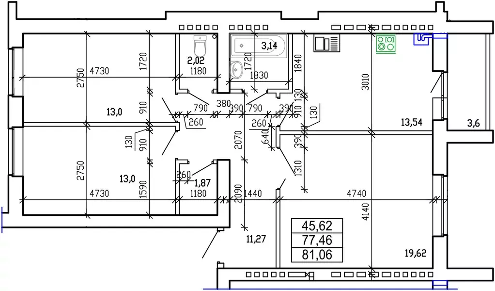 Продаётся 3-к квартира, 81.06 м - Фото 0