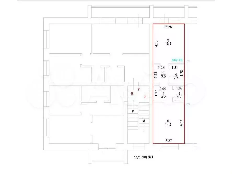 Аукцион: 1-к. квартира, 38,6 м, 3/5 эт. - Фото 0